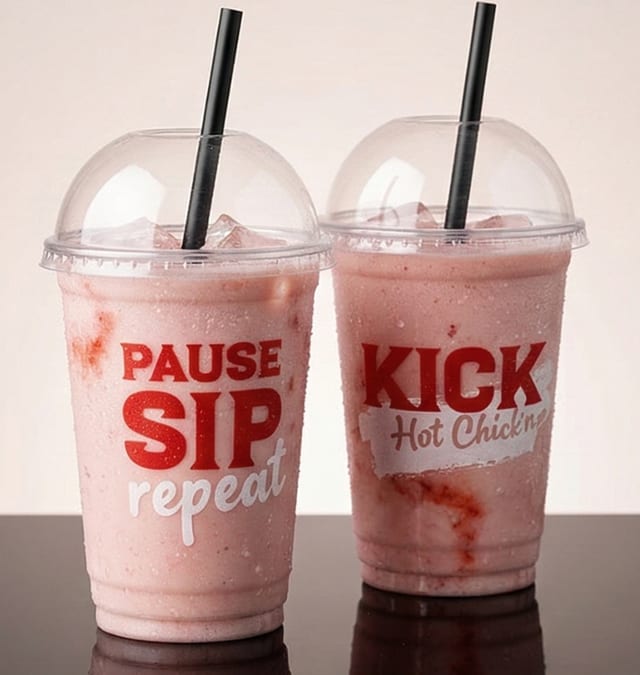 Strawberry Protein Cooler.