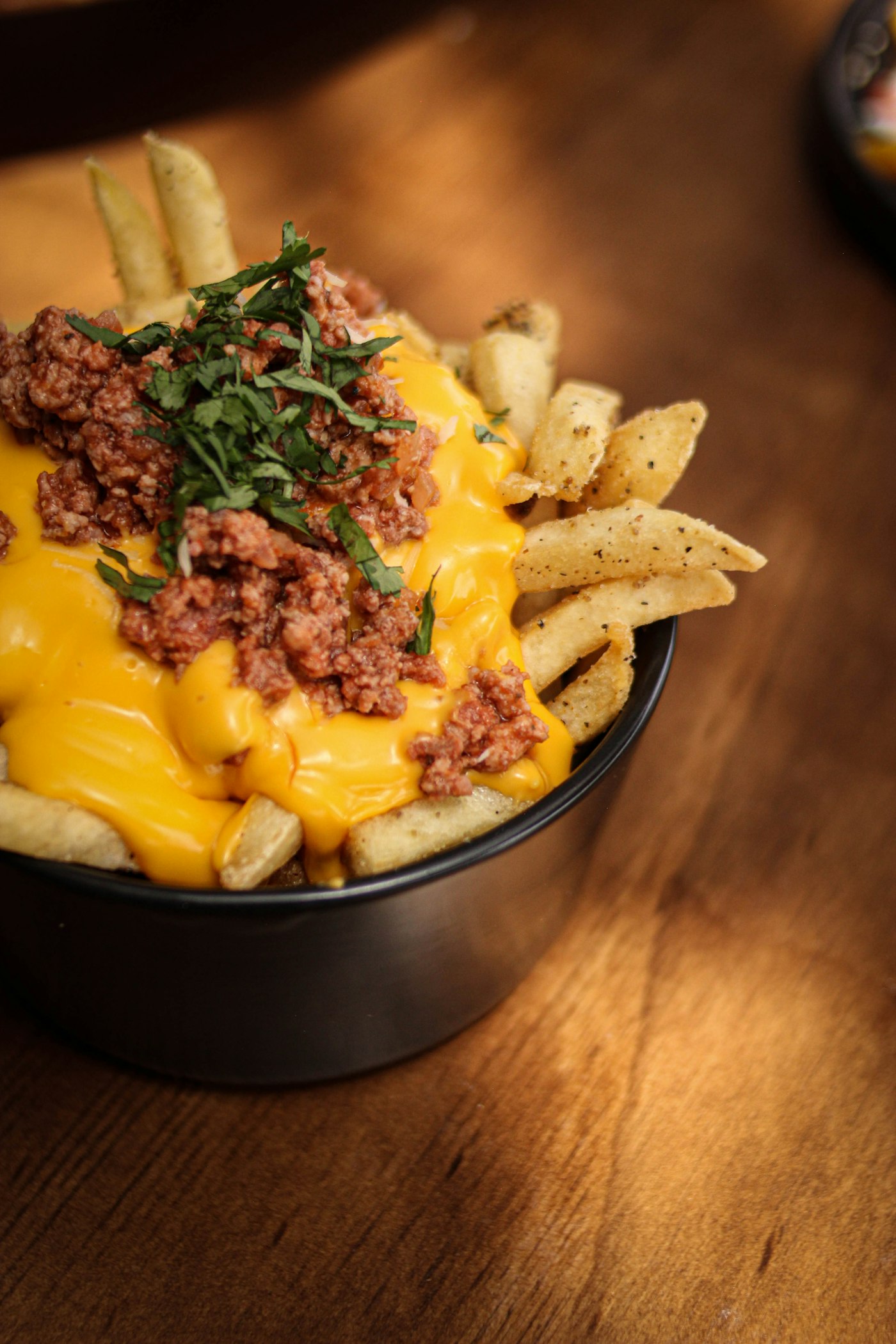 Loaded fries, fresh out the fryer